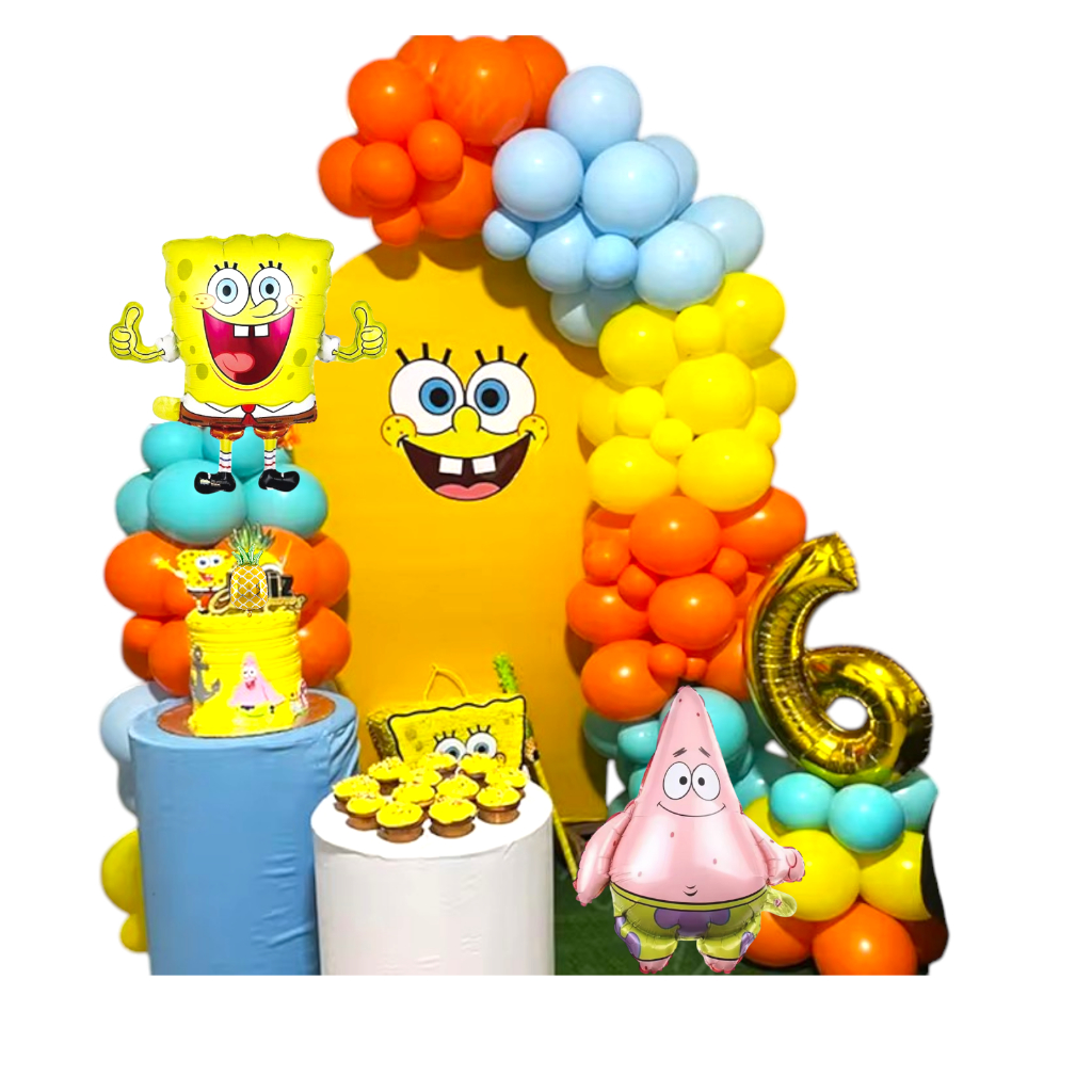 Paket Balon SPONGEBOB GARLAND 66 / Dekorasi Ulang Tahun Balon Spongebob