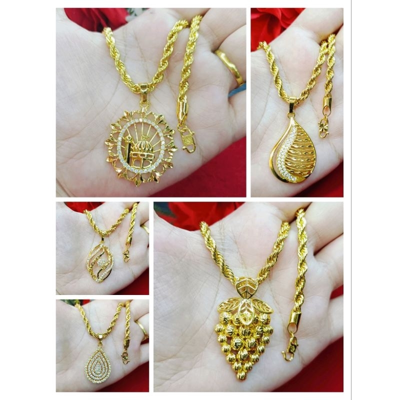 kalung tambang jumbo 8 suku lapis emas yaxiya