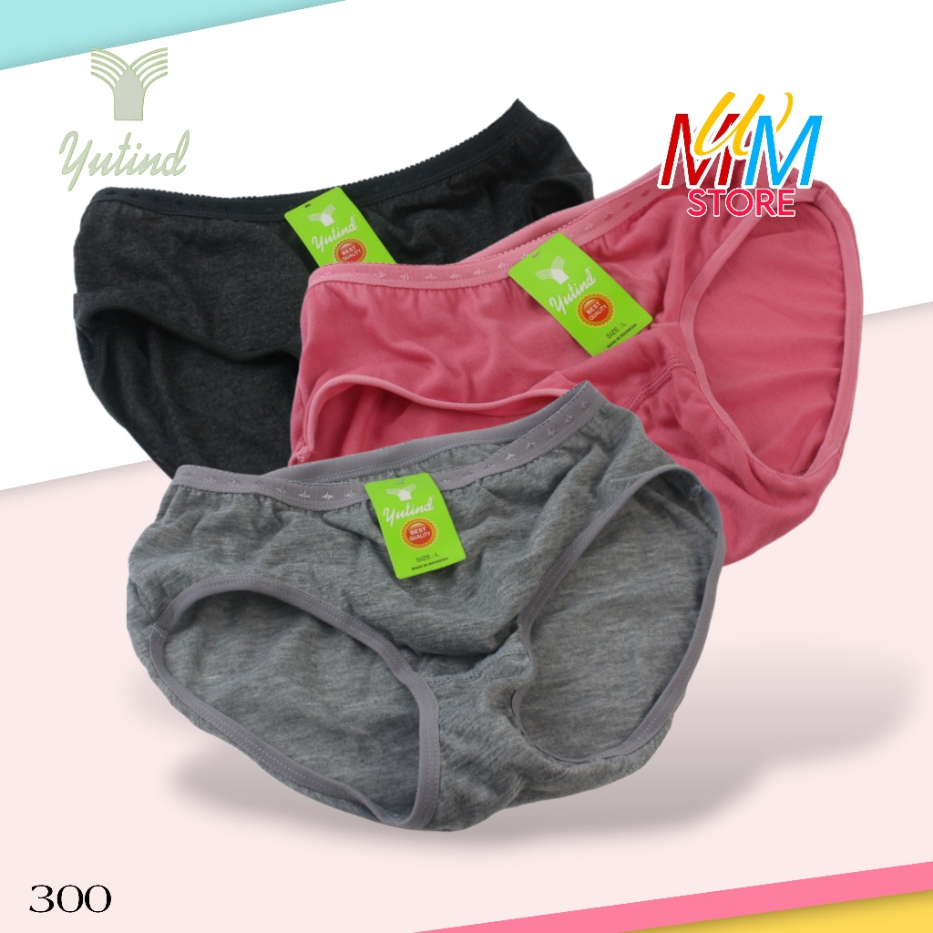 M300 (1 - 3 Pcs) Yutind Celana Dalam Wanita Dewasa Dan Remaja, Cd Wanita Dewasa Size M - XL