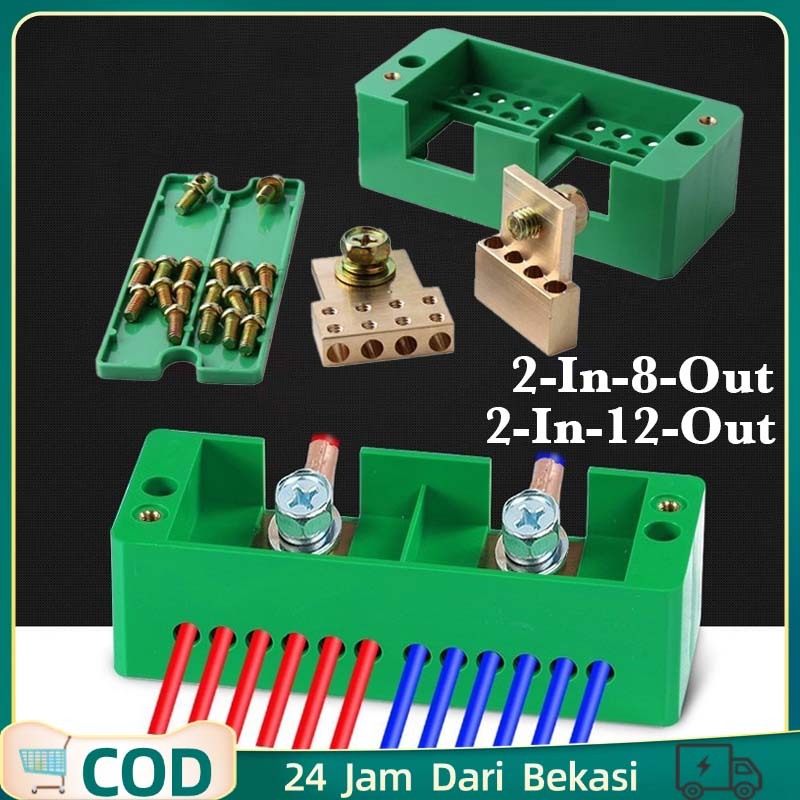 Tempat Terminal Kabel 2 In 8/12 Out Terminal Box Terminal Junction Box Wire Connector Box