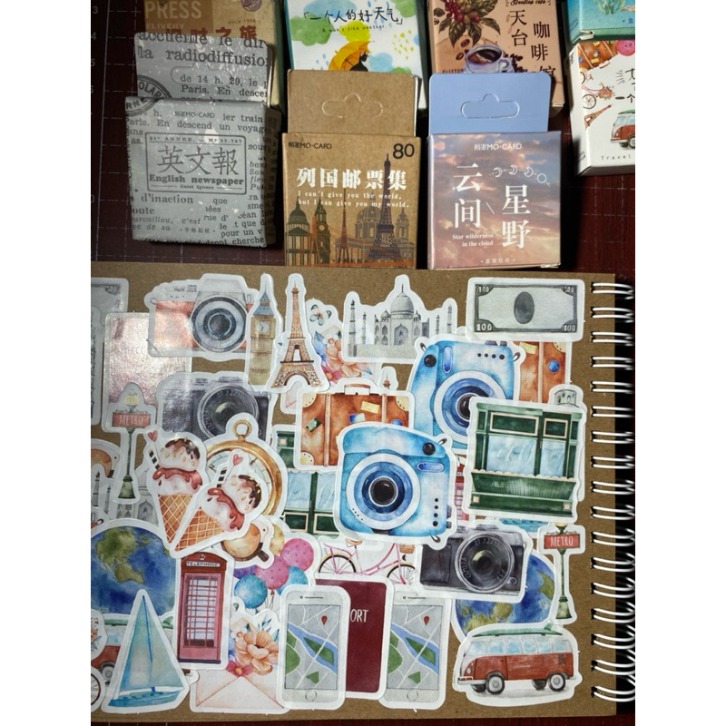 

45 Pcs Deco Sticker Planner DIY Scrapbook Stiker Dekor Kotak