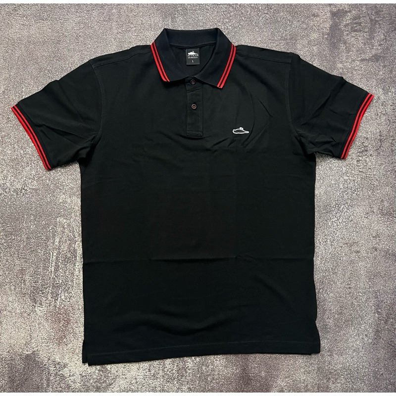 Polo Atticus - Classic Tipped Polo Black Red Official Merchandise