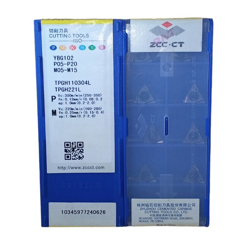 Insert TPGH110304L YBG102 ZCC-CT Insert Pahat Bubut TPGH11 03 04L Baru TPGH11