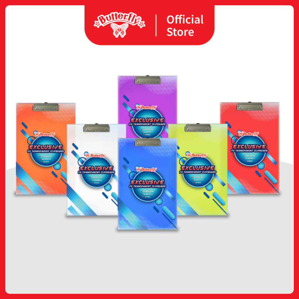 

Butterfly Clipboard F4 Transparent New (Polos)