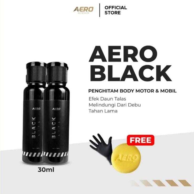 AERO BLACK penghitam motor 30 ml