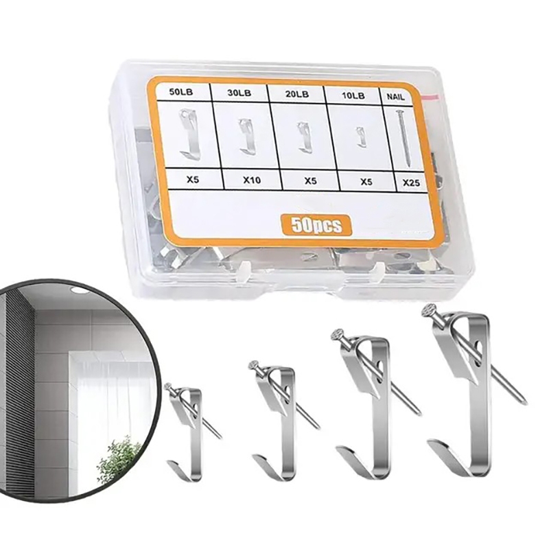 50Pcs Paku Gantungan Dinding Frame Foto Gantungan Paku Dinding Tanpa Bor Paku Bingkai Foto
