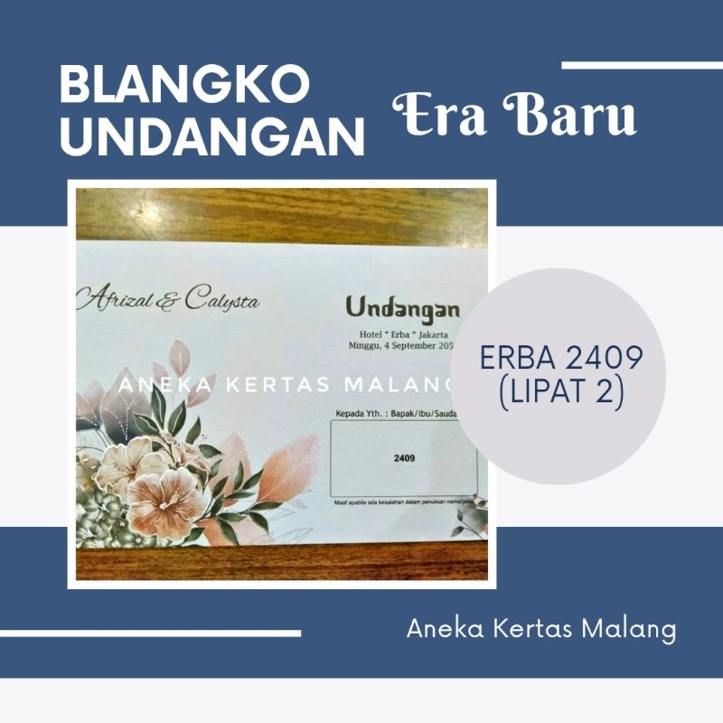 Blangko Undangan Erba 2409 (Cek Deskripsi)