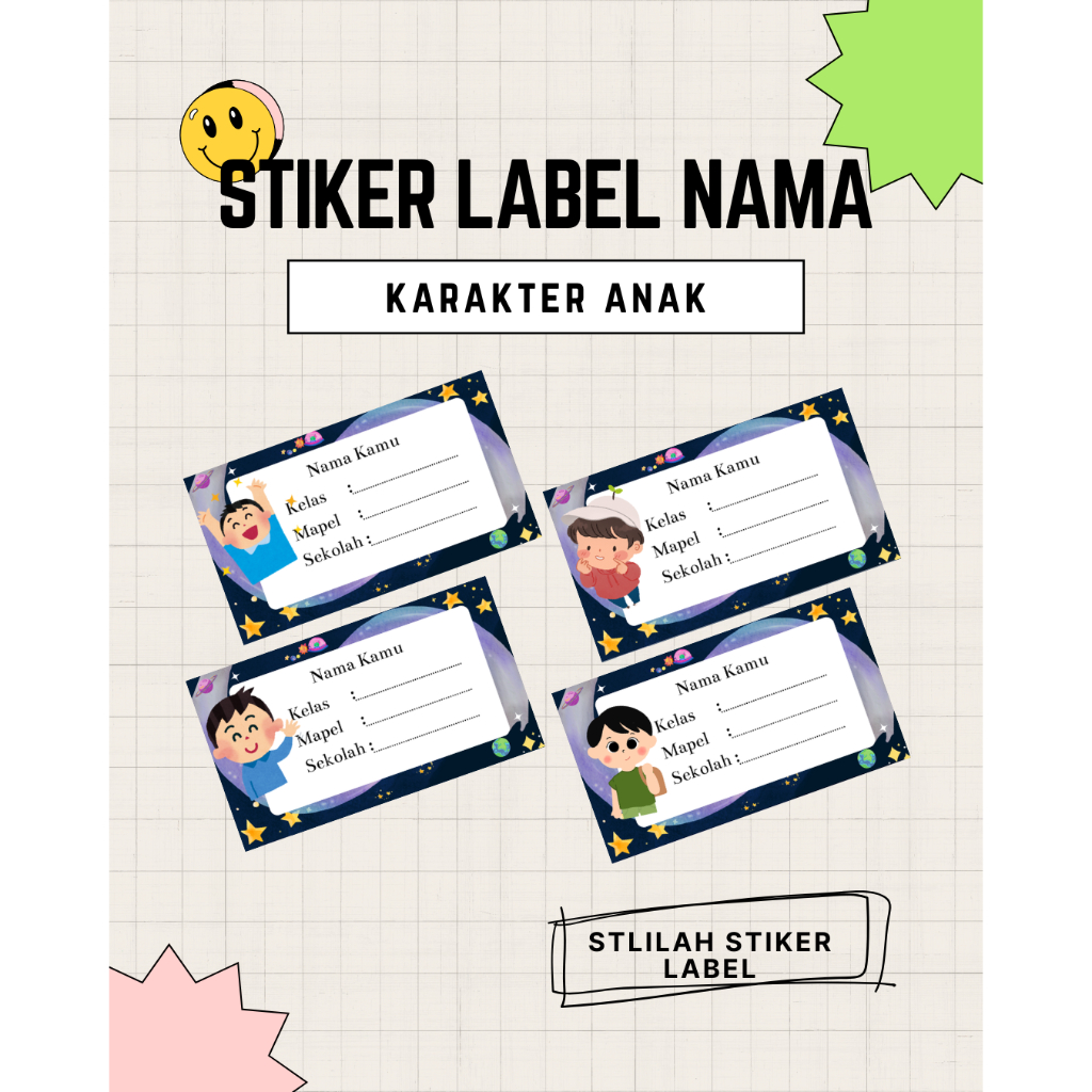 

STIKER LABEL NAMA BUKU
