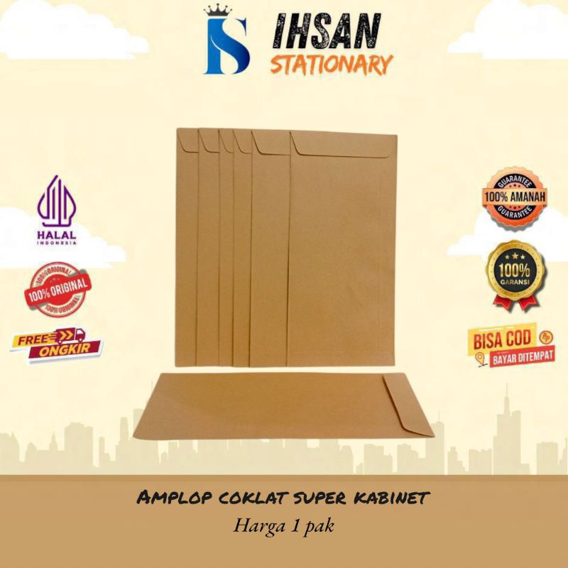 

Amplop Cokelat Super Kabinet Isi 100 Lembar (1 Pack)