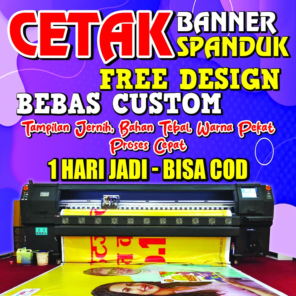 CETAK BANNER | SPANDUK | MMT | BALIHO | 1 HARI JADI | FREE DESIGN | UKURAN & DESIGN CUSTOM