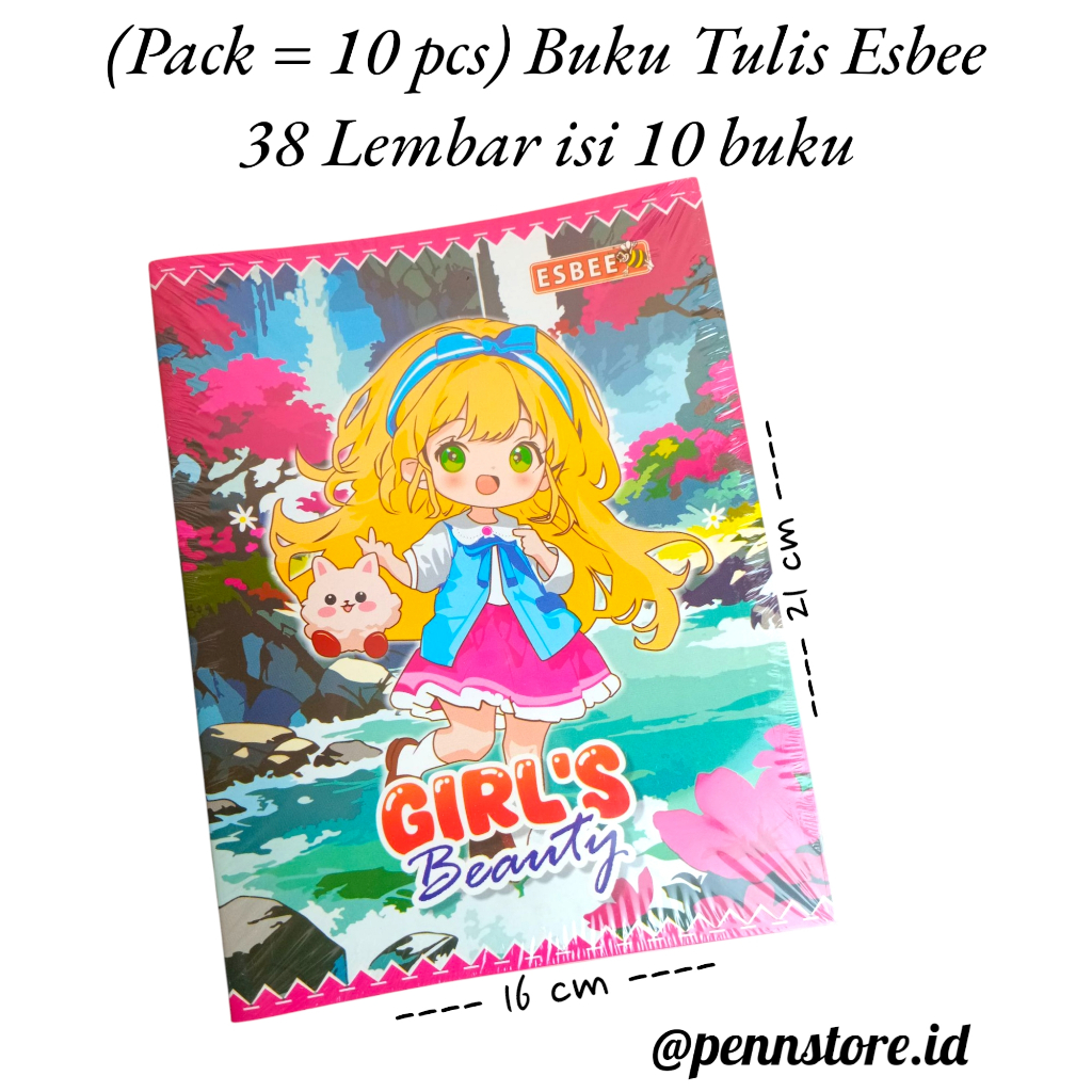 

(Pack = 10 pcs) Buku Tulis Esbee 38 lembar isi 10 buku