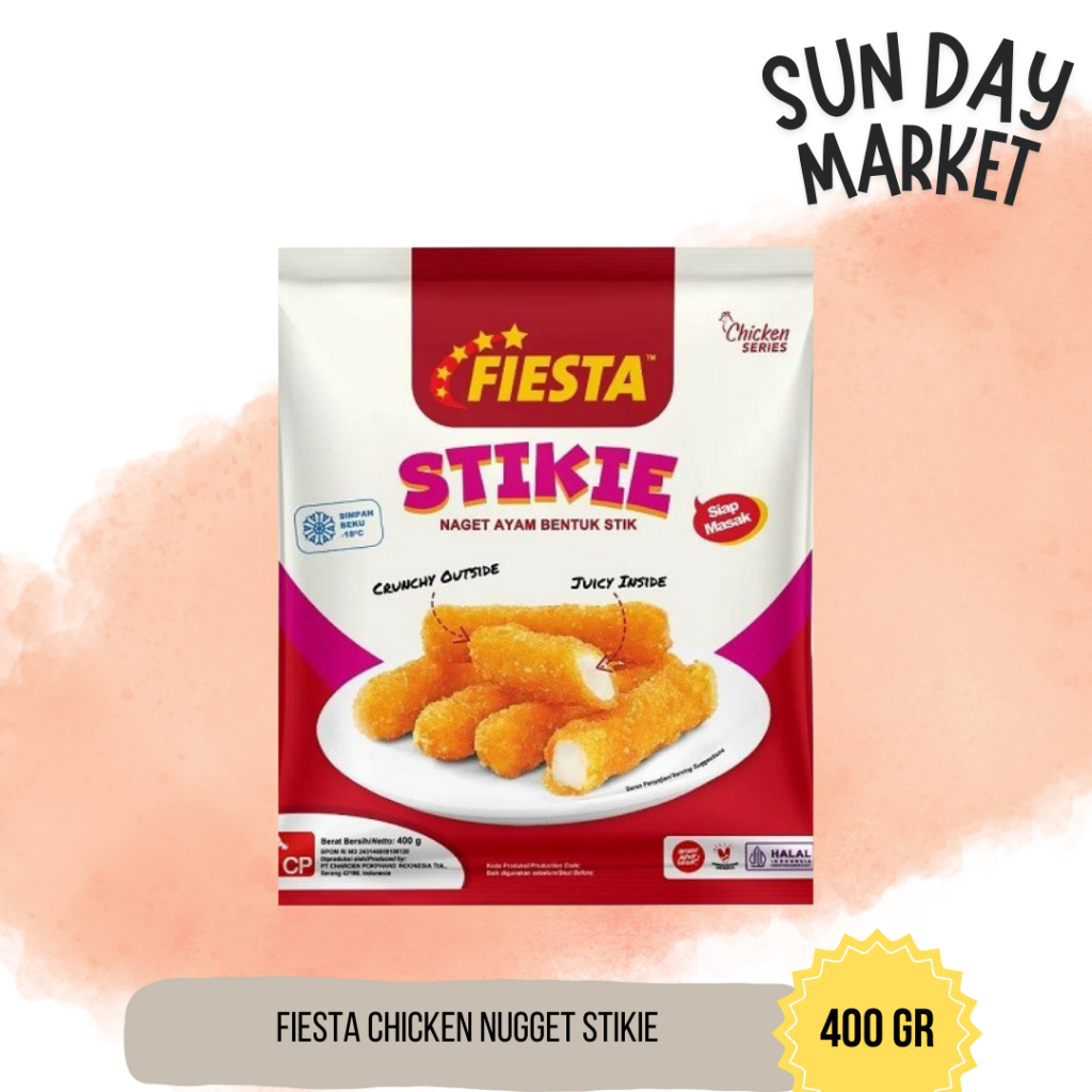 

FIESTA CHICKEN NUGGET AYAM STIKIE 400GR - HALAL FROZEN FOOD MENU LAUK PRAKTIS