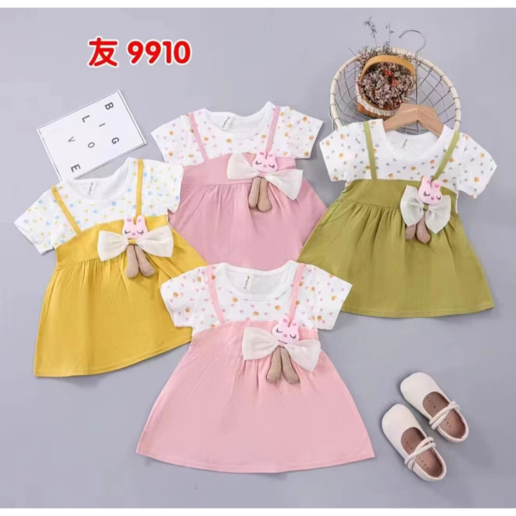 NZ GROSIR 1 seri dapat 4 x 31.000 dress boneka kelinci 1-3 Tahun
