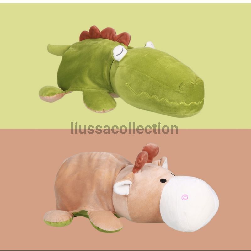 Boneka Miniso - Plush Toy 2in1 40cm (crocodile & cow)