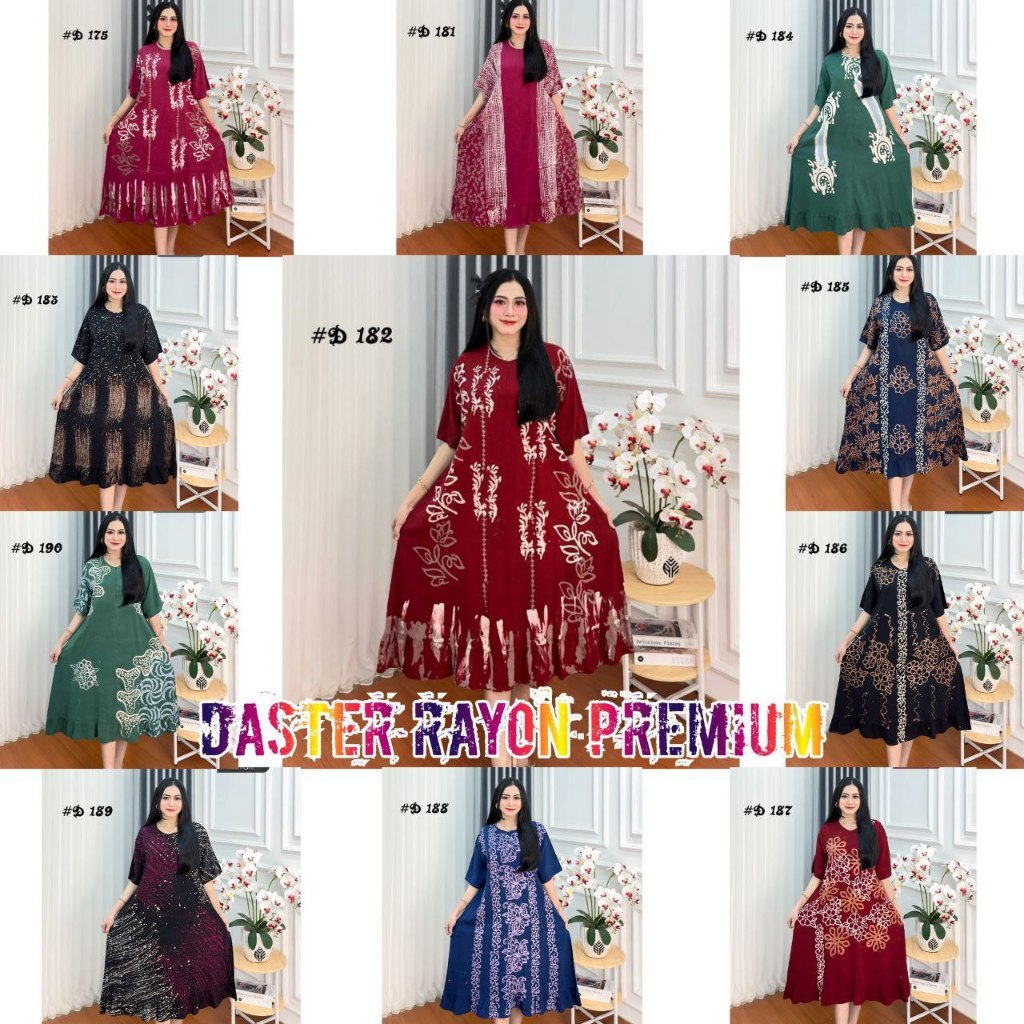 Ariefa Batik - Sekdress Susun Rayon Mutiara Candi Mekar Busui Daster Twill Ori Batik Cap Kekinian Ba