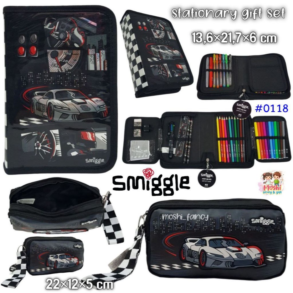 

Smiggle Midi Zip Kit Stationary Gift Set Car / Pencil Case Smiggle Mobil / Alat Tulis Racing Car Smiggle Anak Laki-Laki Boy / Tempat Pensil Mobil Car
