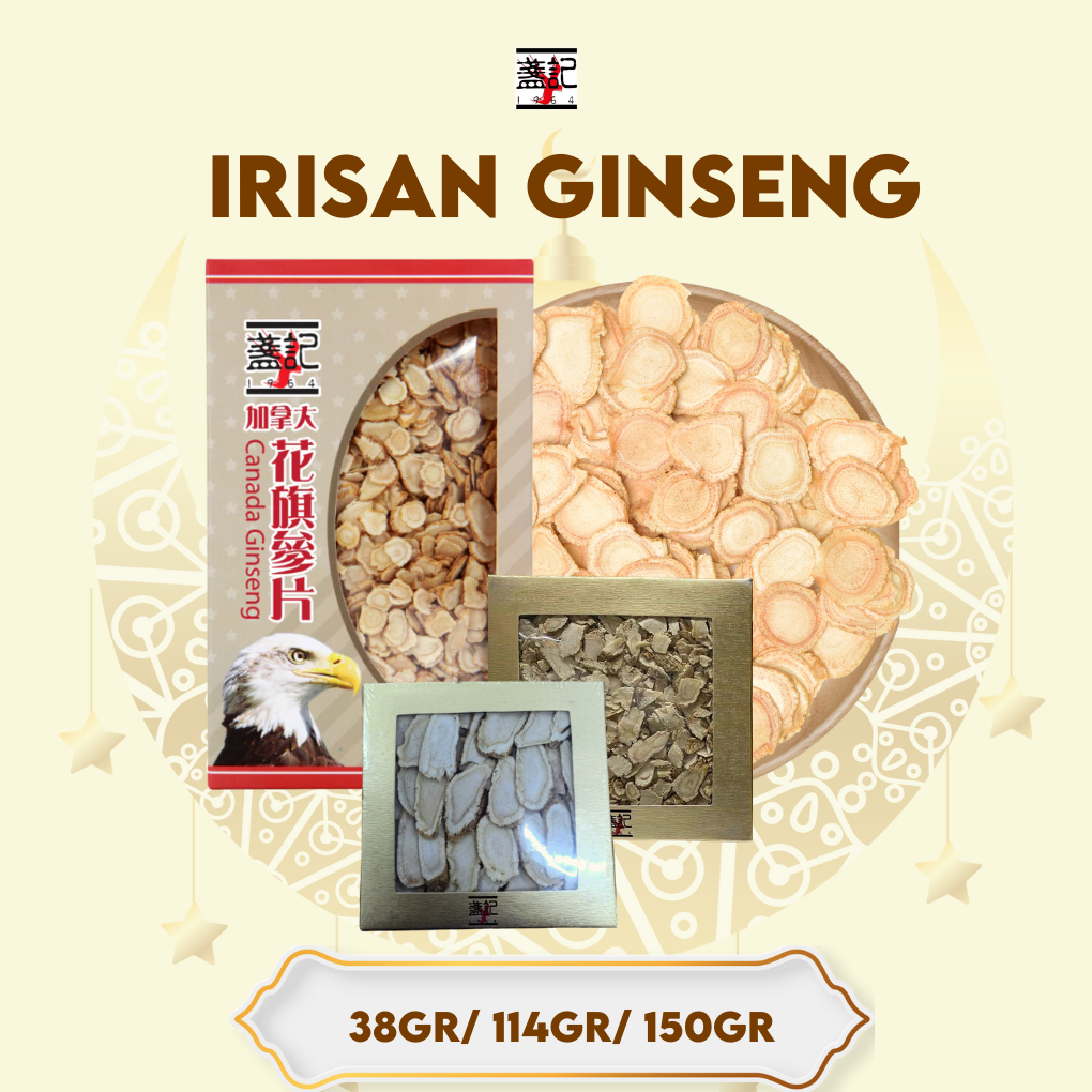 

Irisan Ginseng Canada Iris Yong Sem import Gingseng Iris Premium 100% asli