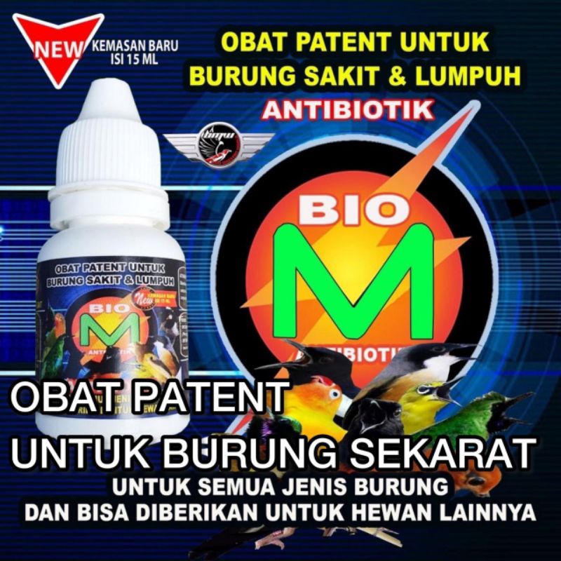 Bio m obat sakit/pakan burung lovebird/vitamin burung love bird/vitamin burung