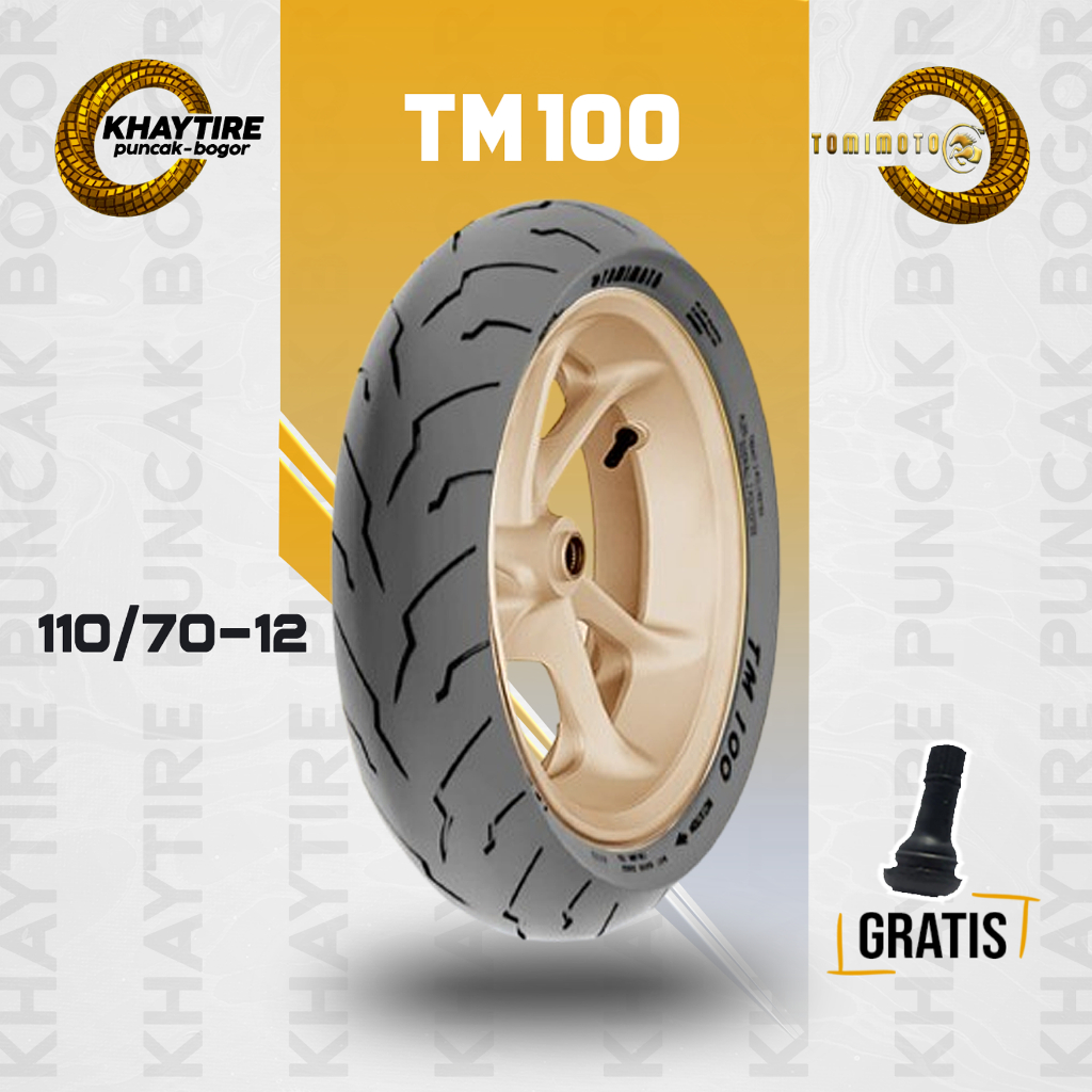 Ban Motor Vespa Matic TOMIMOTO 110/70 Ring 12 Tubeless