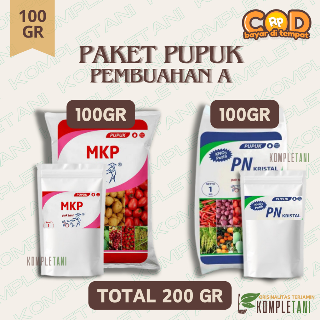 Paket Pupuk Pembuahan A - MKP + KNO3 PUTIH KRISTAL