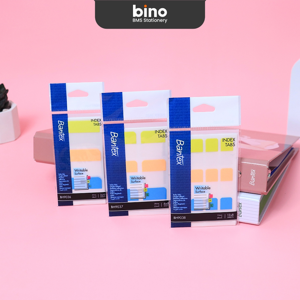 

[BMS Surabaya] Bantex Index Tab / Penanda Halaman Buku Mudah Ditulis Multi Warna BH90XX