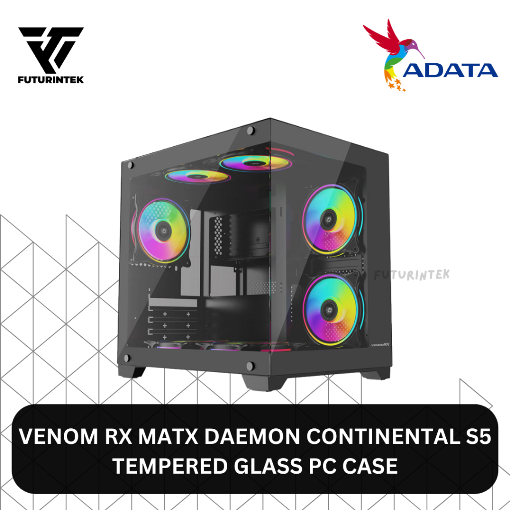 VENOMRX MATX Case Daemon Continental S5 Tempered Glass