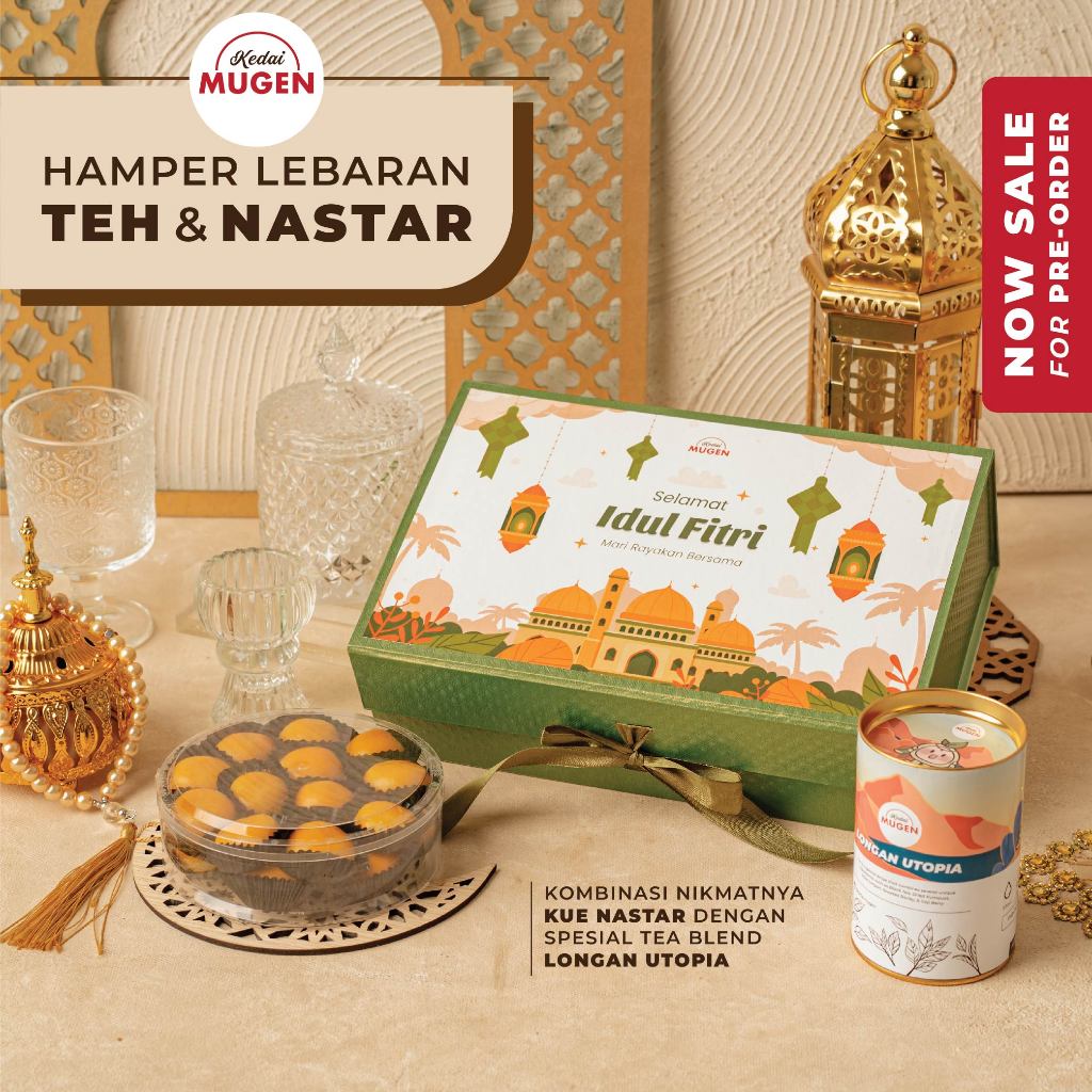

Eid Mubarak Hampers Lebaran Idul Fitri Kue Kering Nastar & Tea Blends / Parsel Ramadan Teh Premium