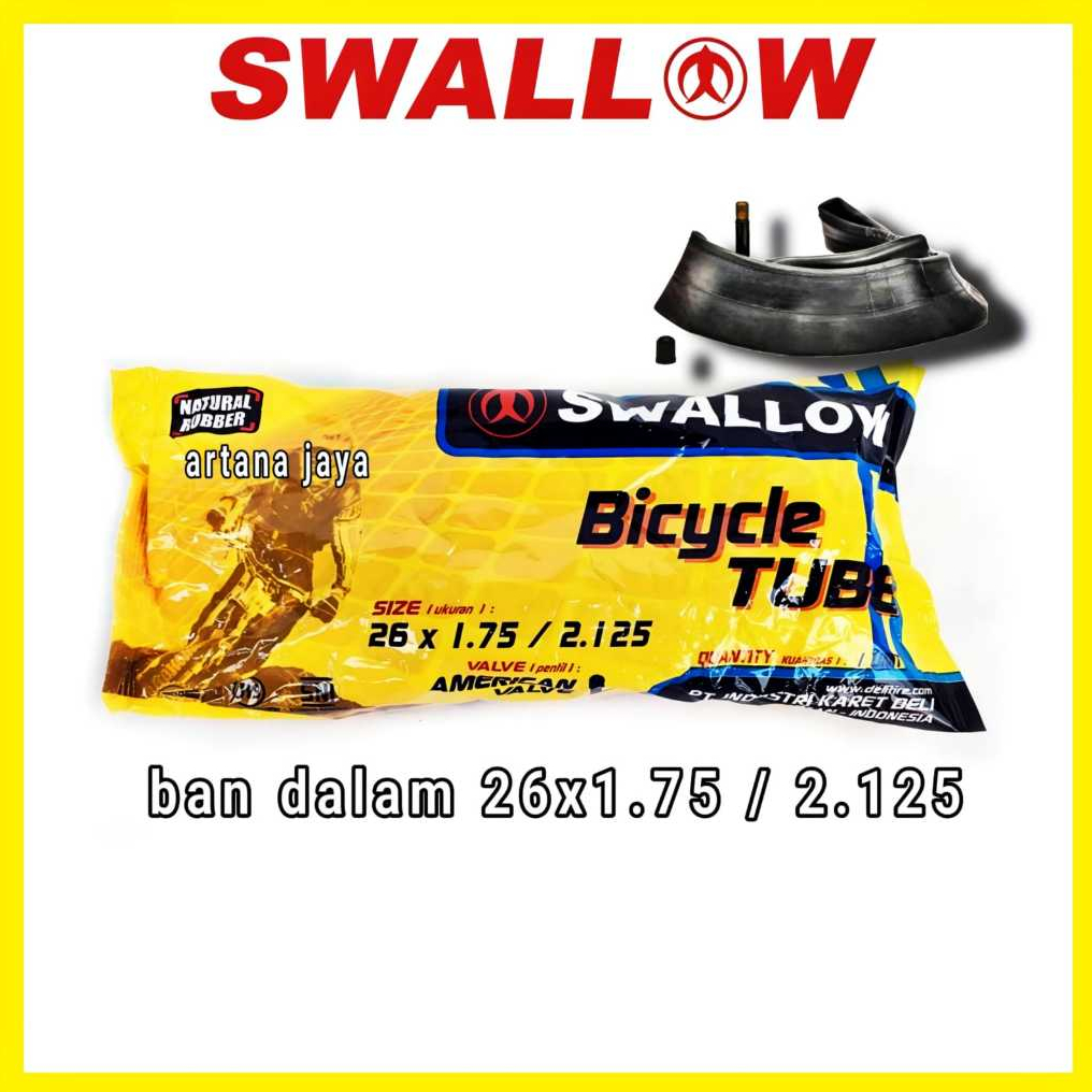 BAN DALAM SEPEDA SWALLOW 26x1.75 / 2.125  ban sepeda 26x1.75 swallow