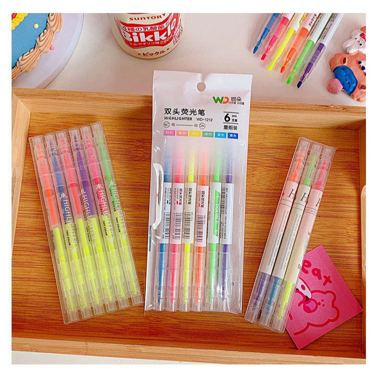 

Pulpen Highlighter Warna Dual Tip isi 3 pcs