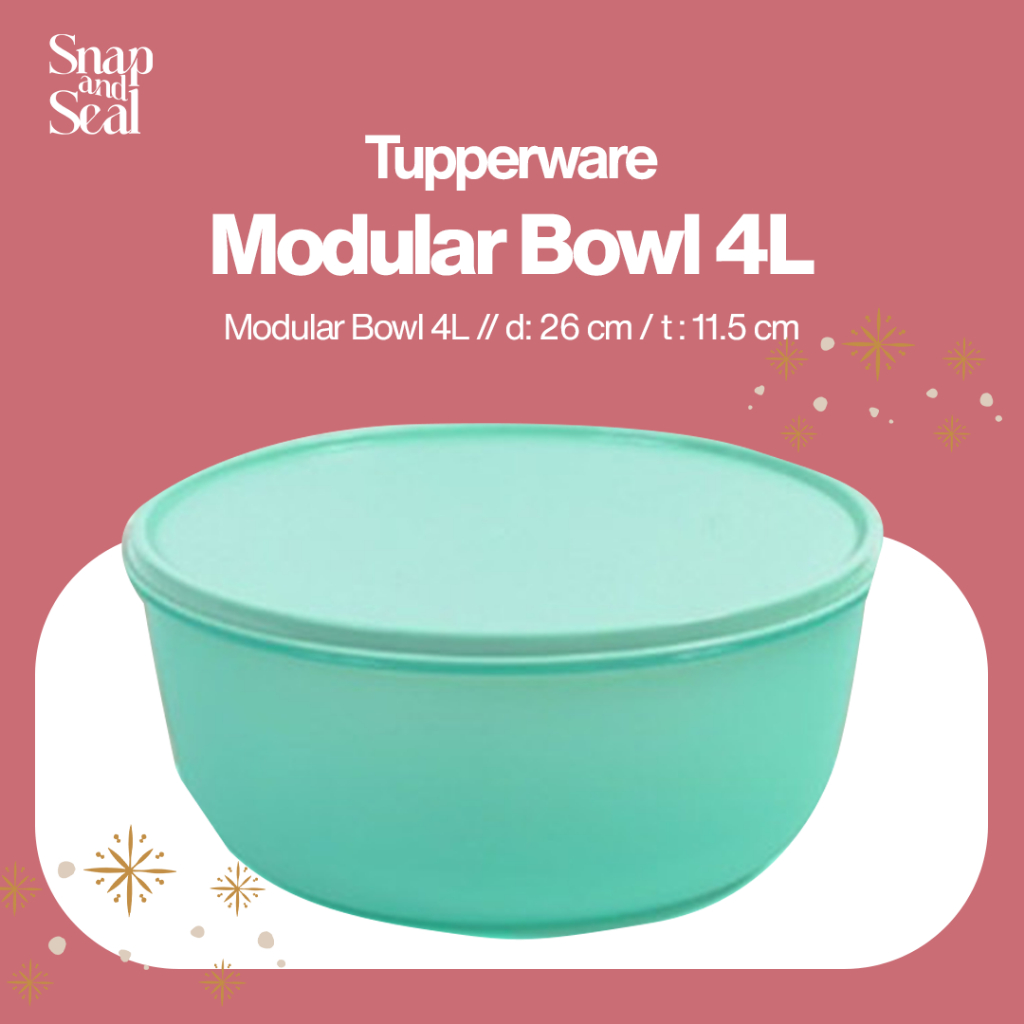 Tupperware Modular Bowl 4L Hijau Tosca