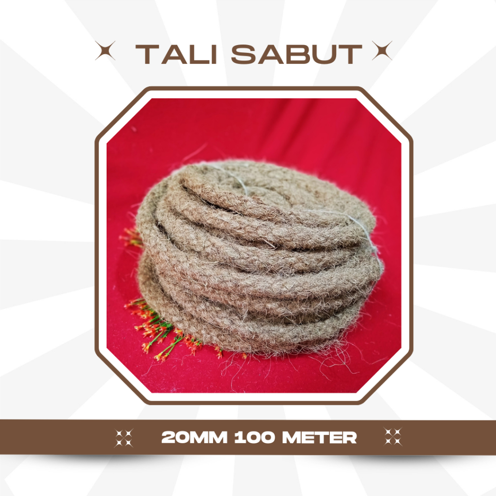 

Tali Sabut Kelapa 20MM 100 Meter Tali tambang sabut kelapa sepet tali sabut kelapa jumbo tali untuk ikat bambu