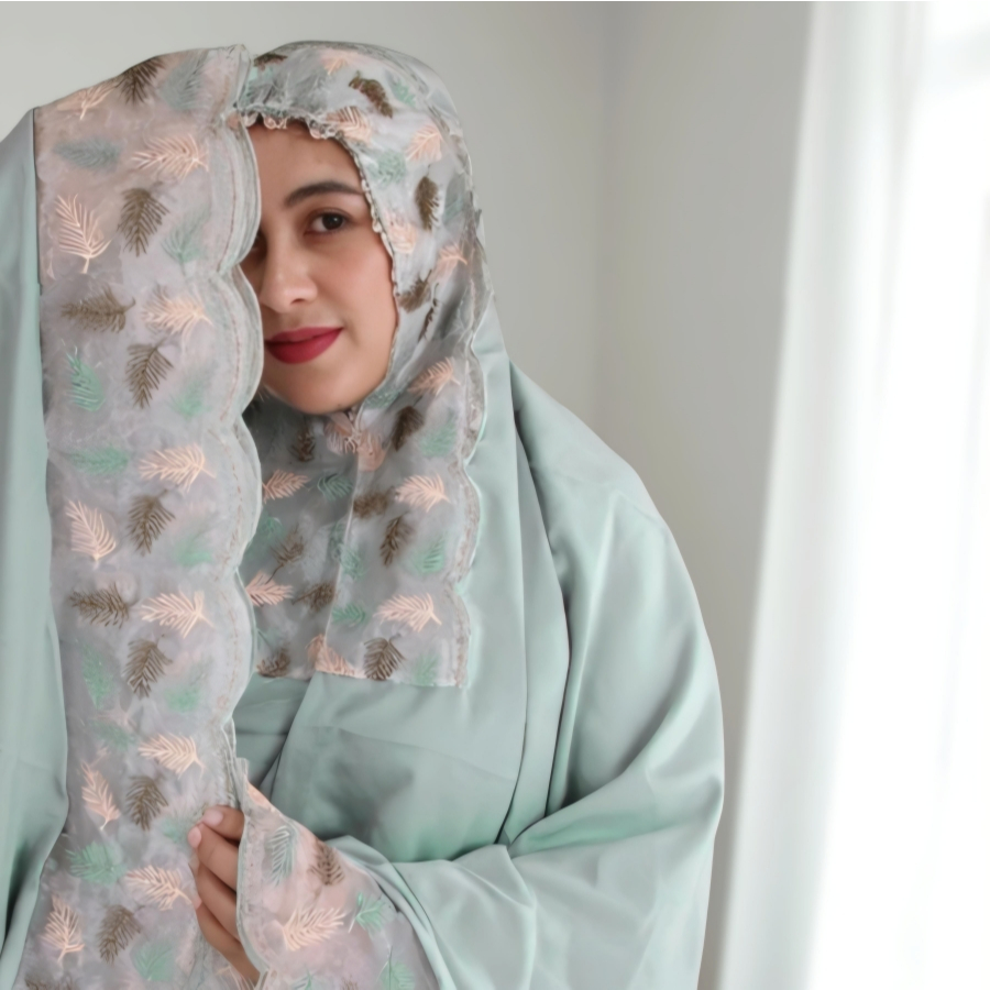 Mukena Sutra Velvet Dewasa Renda Premium