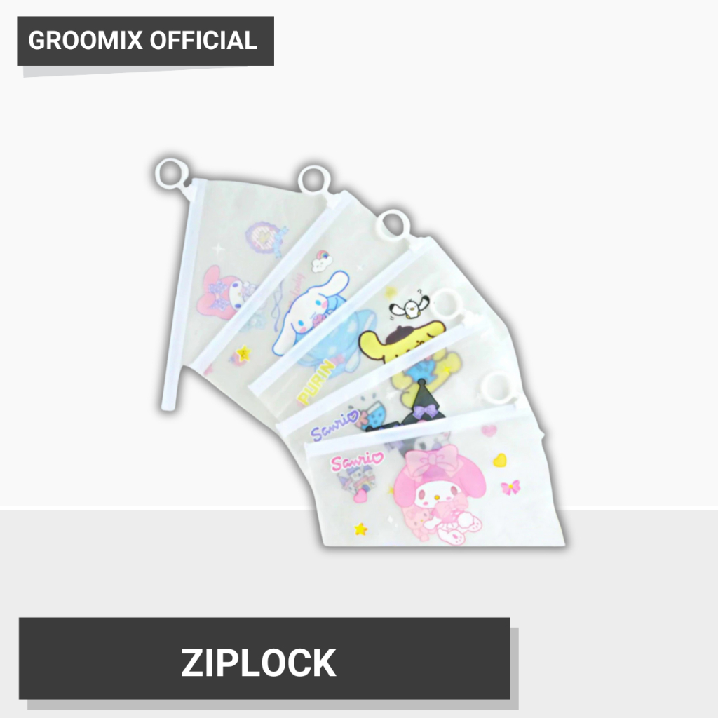 

Pouch Mika Sanrio Ziplock 9,5 CM X 17 CM Tempat Pensil Serbaguna Karakter Lucu ACC20