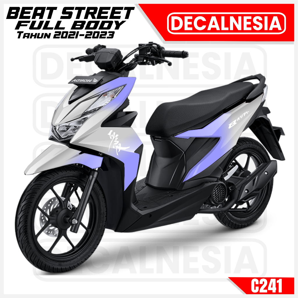 Stiker Decal Full Body Beat Street 2021 2022 2023 Sticker Motor Variasi Simple Racing Modif C241