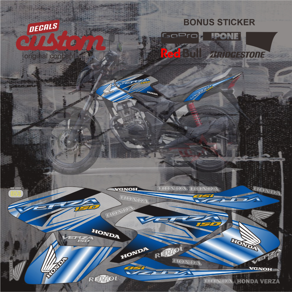 striping transparant verza variasi transparant motor verza