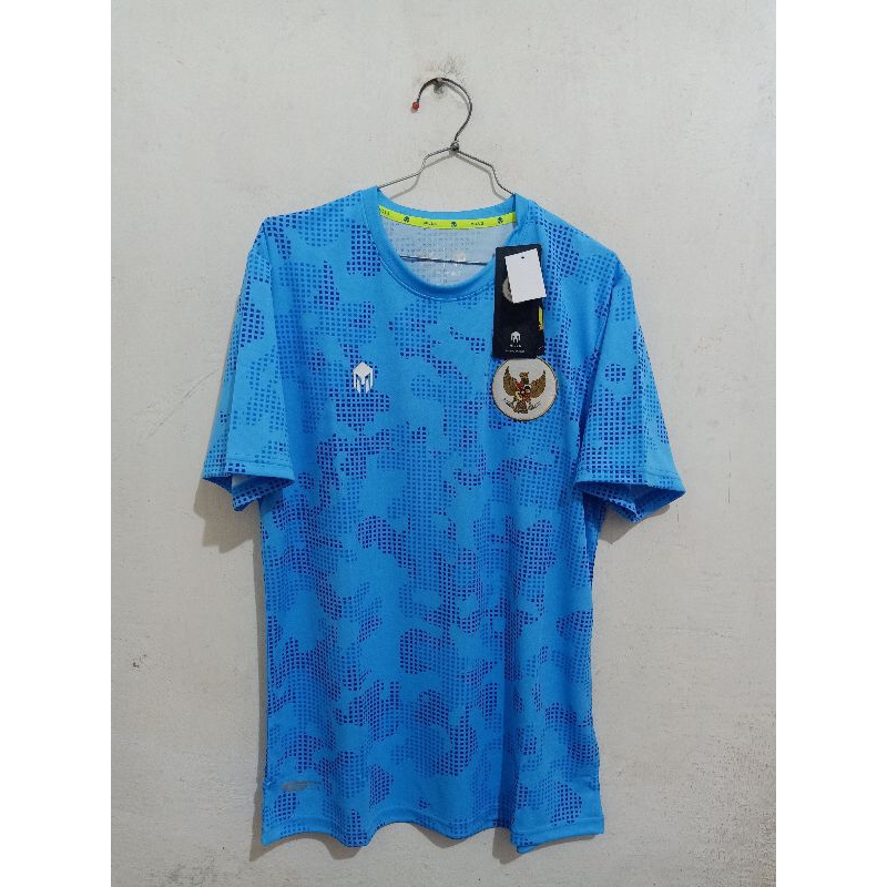Jersey Timnas Indonesia Prematch Training Blue 2020 2021 Original Mills