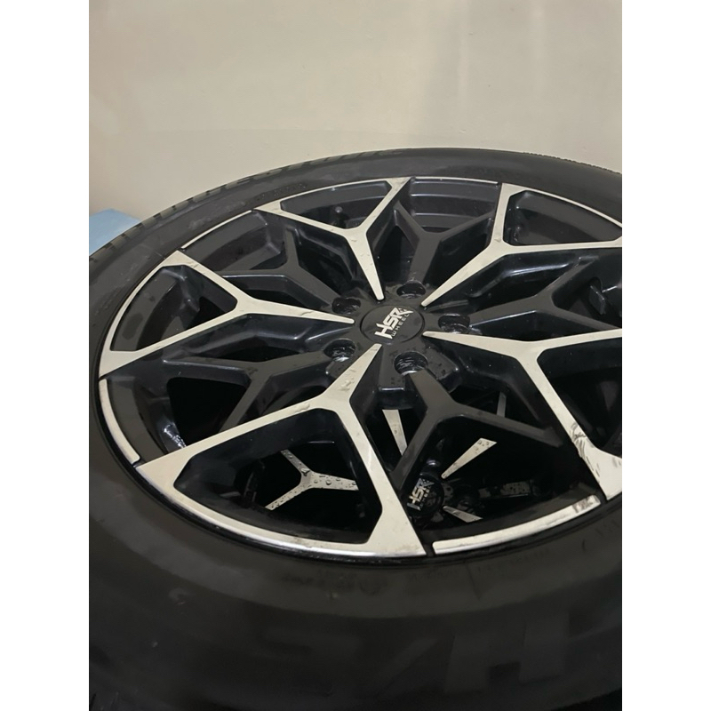Velg peleg HSN Ring 18 lubang 5, ban mobil bridgestone ukuran 235/60 ring 18