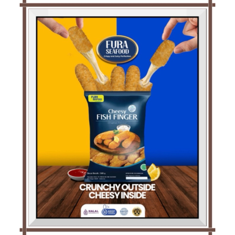 

Fura Cheesy Fish Finger 500gr by Fura Seafood - Nugget Keju Mozarella