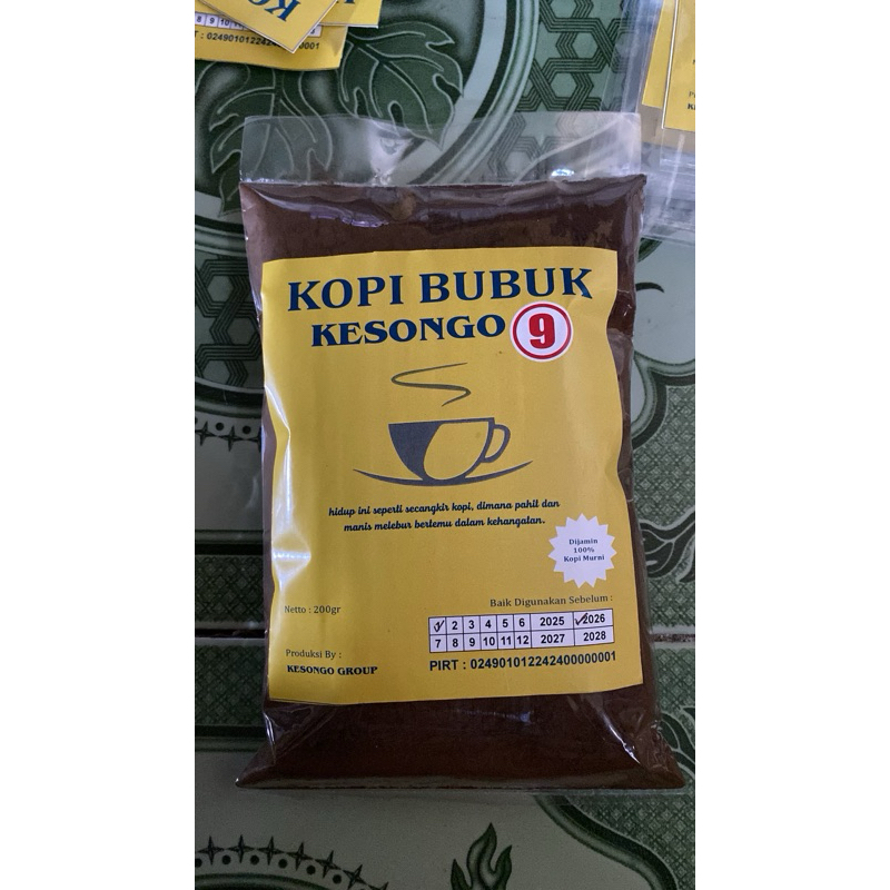 

READY KOPI BUBUK MURNI kesongo 9 200gram