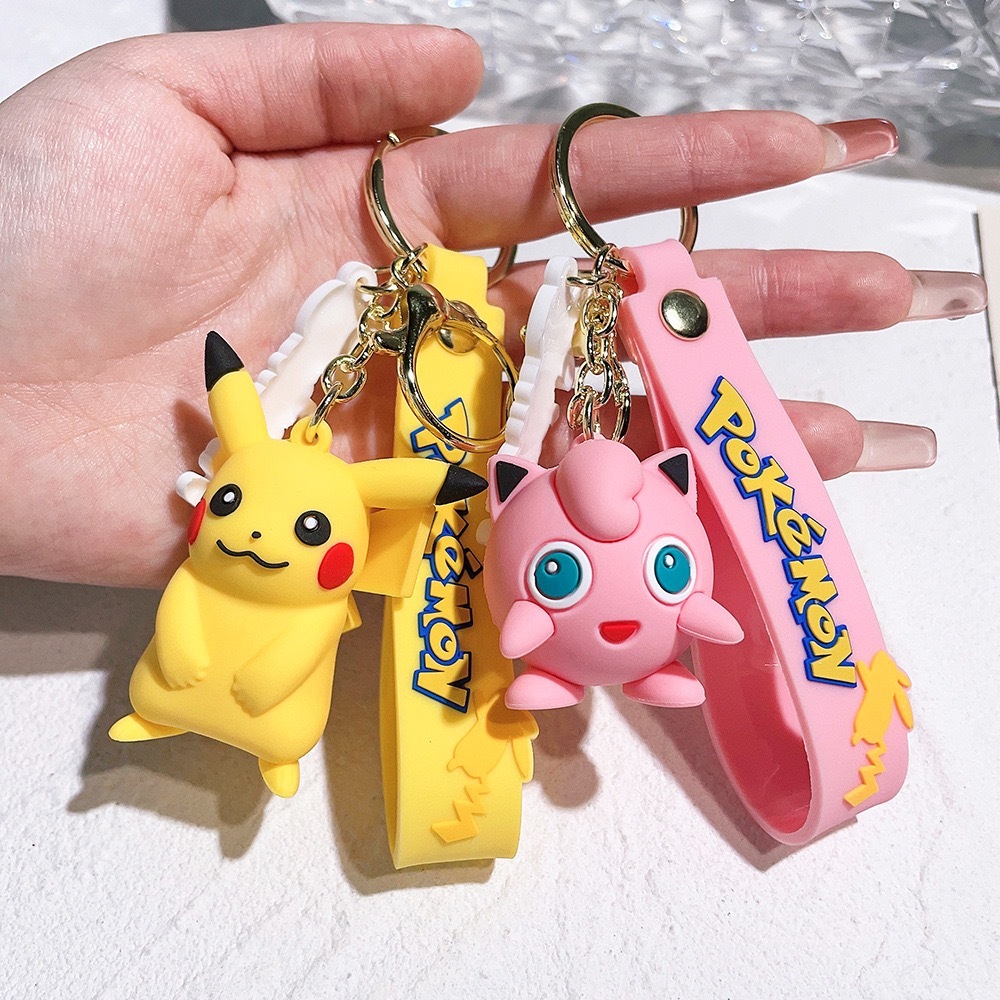 Gantungan Kunci Keychain Pokemon Pikachu Bulbasaur Squirtle