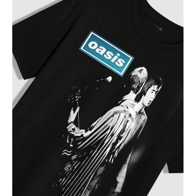 kaos band oasis heavy weight cotton 16s built-up tanpa jahitan samping tag stitch supply