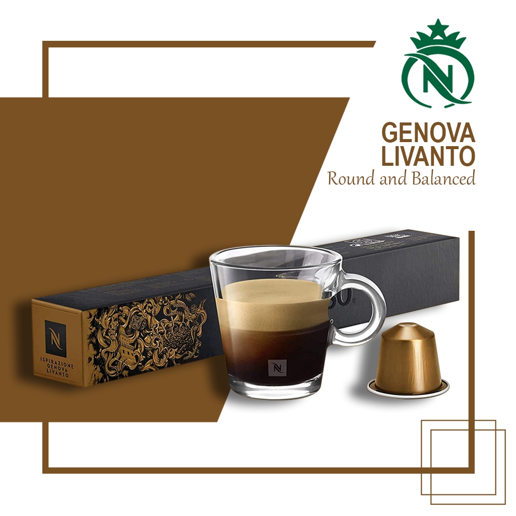 

Capsule Nespresso Genova Livanto Original - Kopi Kapsul Ispirazione Italiana Aroma Cereal Caramel