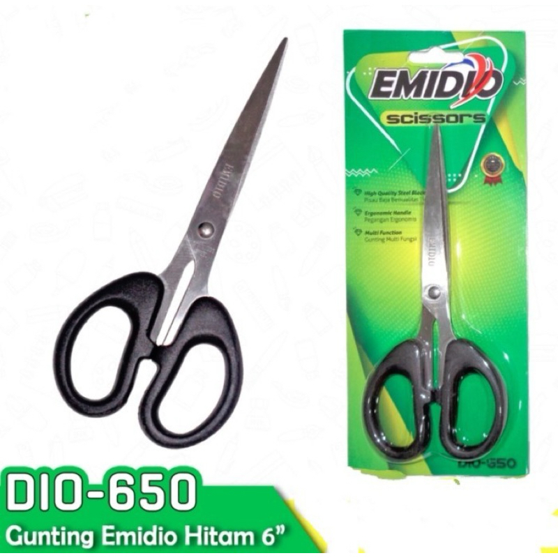 

Gunting Murah Sedang Stainless Steel EMIDO DIO-650 / Scissors (1 pcs)