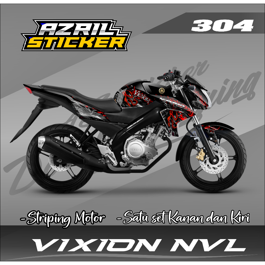 Decal Sticker Vixion NVL 2013 - 2015 Full Body Fullset Decal Stiker Vixion NVL Az 304