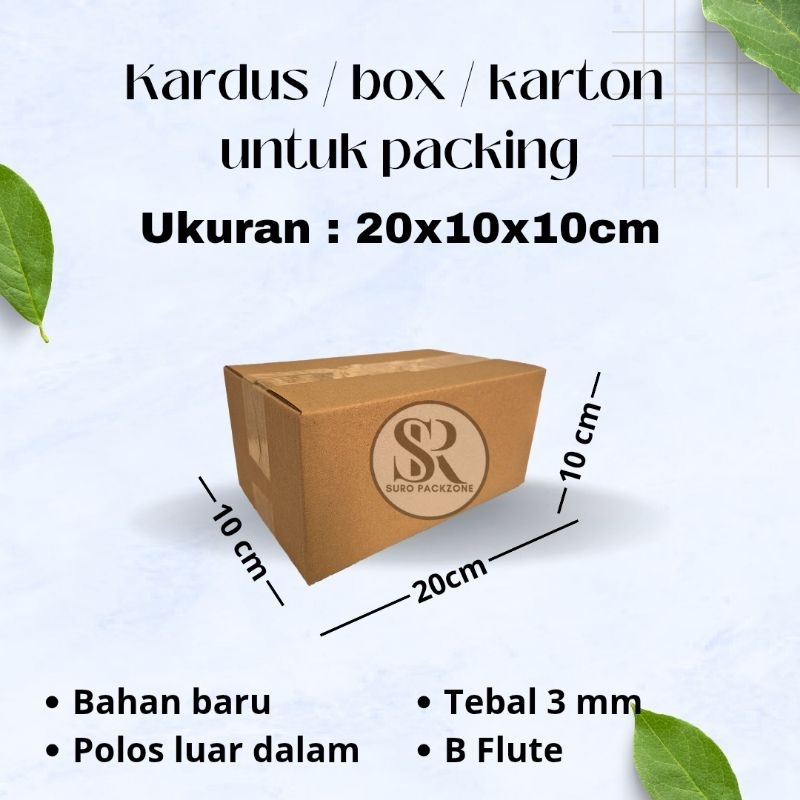 

Kardus Packing Ukuran 20x10x10 cm / Box Packing / Karton Packing Polos Baru dan Tebal