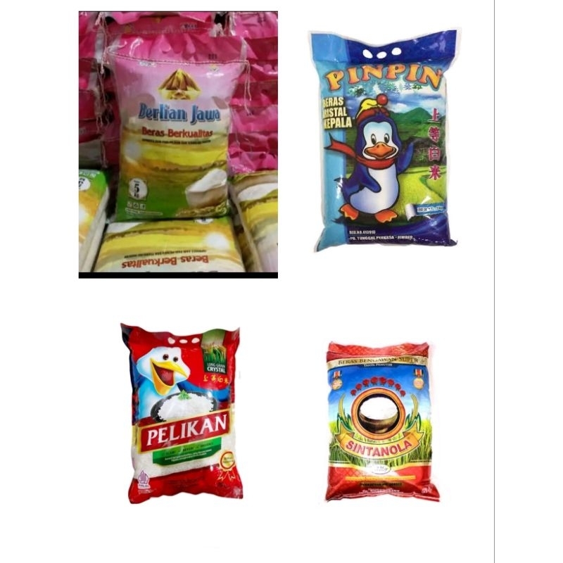 

BERAS 5Kg Pelikan Pinpin Sintanola Berlian Jawa
