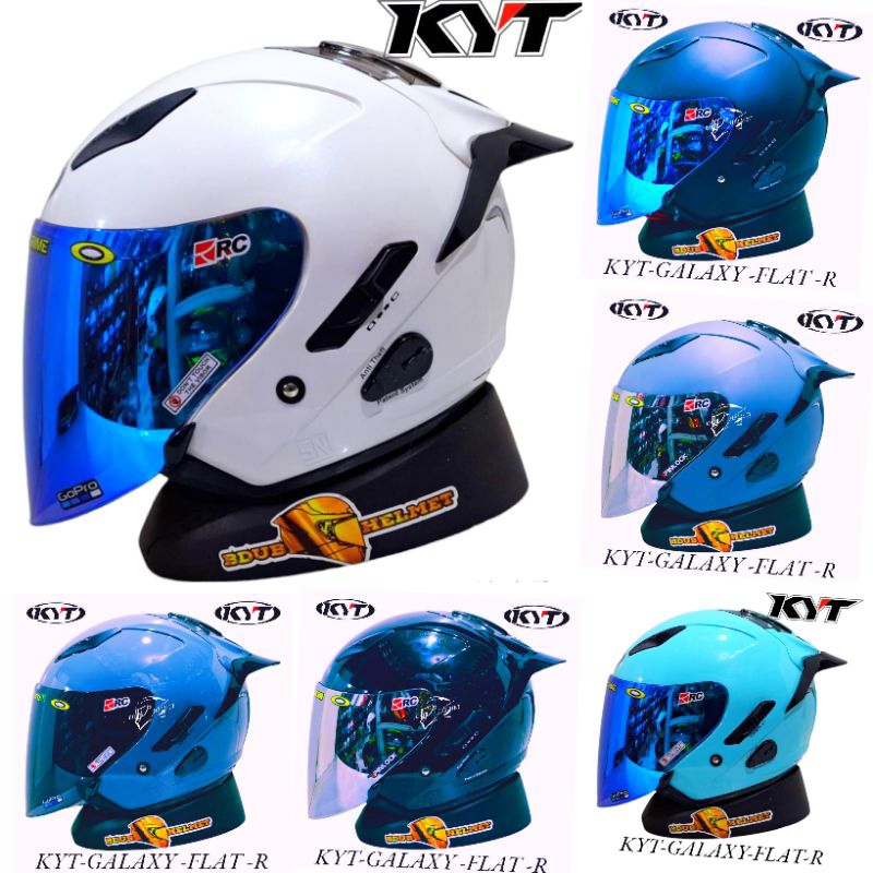 Helm KYT galaxy flat r gorila glos paket ganteng original KYT