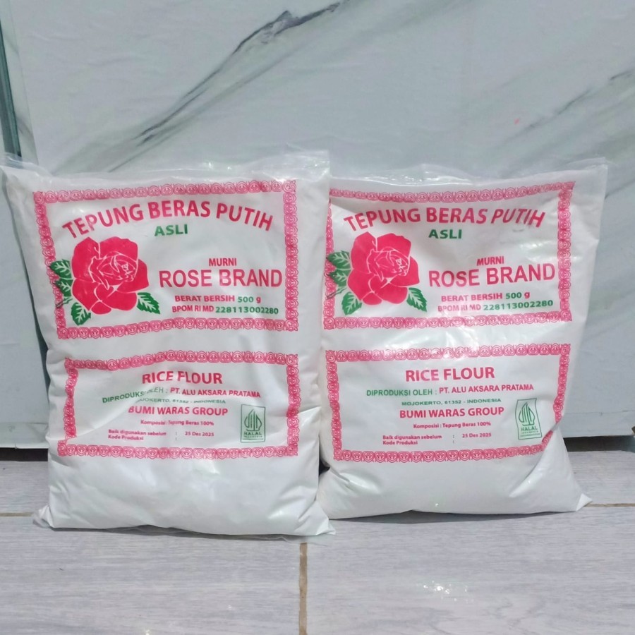 

Tepung beras putih Rose Brand 500 gram