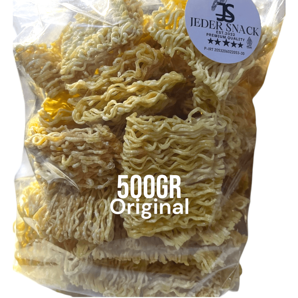 

Mie Goreng Kremes 1kg Asin Gurih Pedas Kriuk Kering JEDER SNACK Crispy Premium Quality