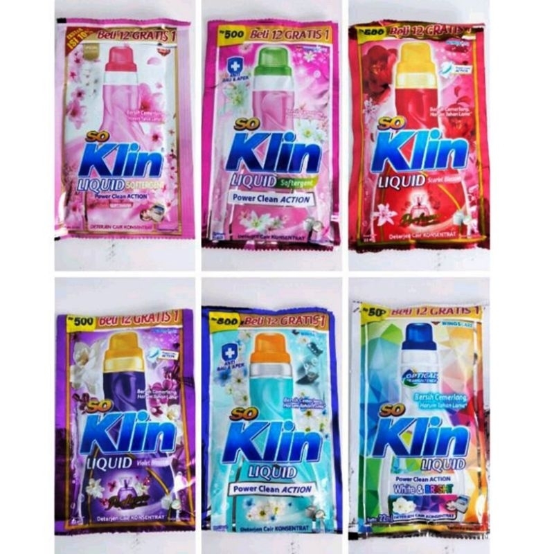 ❣️PERMATA❣️ SOKLIN LIQUID CAIR RENTENGKEMASAN 500 /  SOKLIN CAIR SACHET RENTENG
